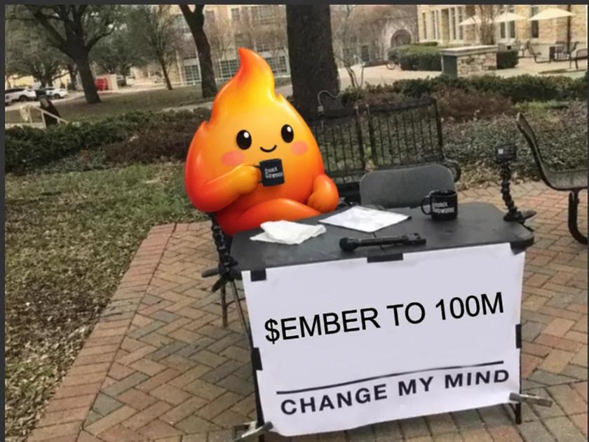 Emby at a change my mind table